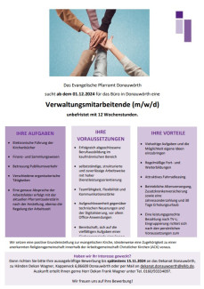 Verwaltungsmitarbeitende (m/w/d) Donauwörth